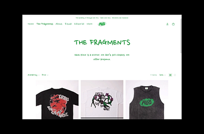 Shopify Website design | Apparel brand contemporary retail web design