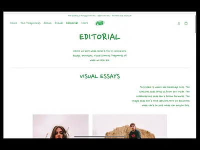 Shopify Website design | Apparel brand contemporary retail web design