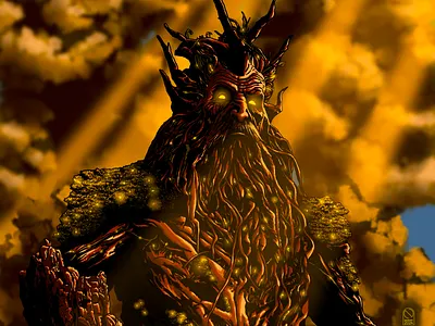 Tree King | Golden Hour Version | Comics Illustration art artwork comics design illustration