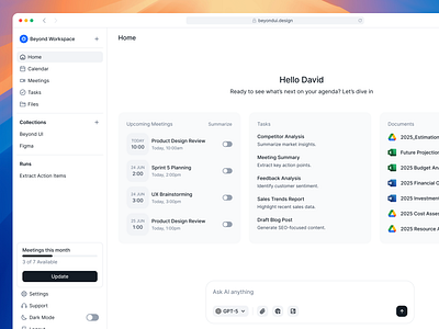AI SaaS Template - Beyond UI ai ai app ai app design ai app ui design ai design ai dribbble ai saas ai ui design beyond ui design design system figma free ui kit saas ai saas ui ui ui design