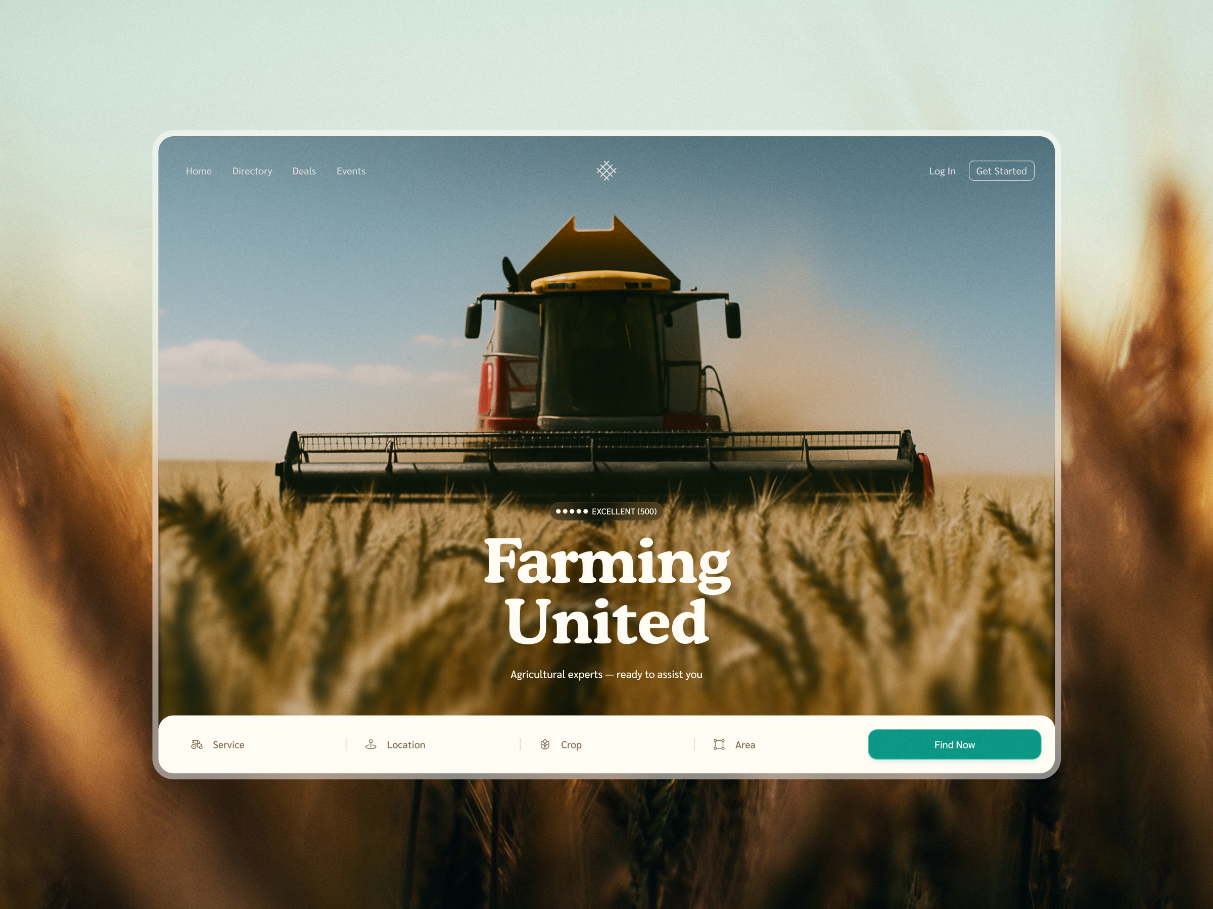 Hero Section + Search bar clean design farming filter finder interface layout minimal product design search search bar search engine search engine search portal ui ux visual design web website