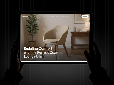 Modern Furniture E-commerce Landing Page UI/UX branding concept digital design ecommerce figma furniture homepage interior design landing page minimal modern design online store penolab product page responsive ui user interface web design website website design