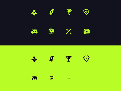 Gaming UI icons badge gaming icons match platform ragebite rank ui