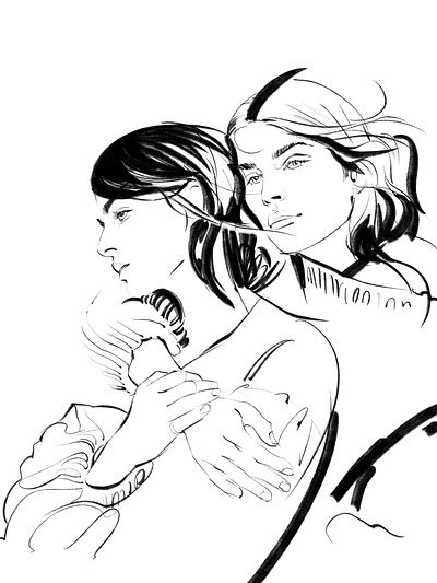 Embrace black girls hand graphics illustration portrait