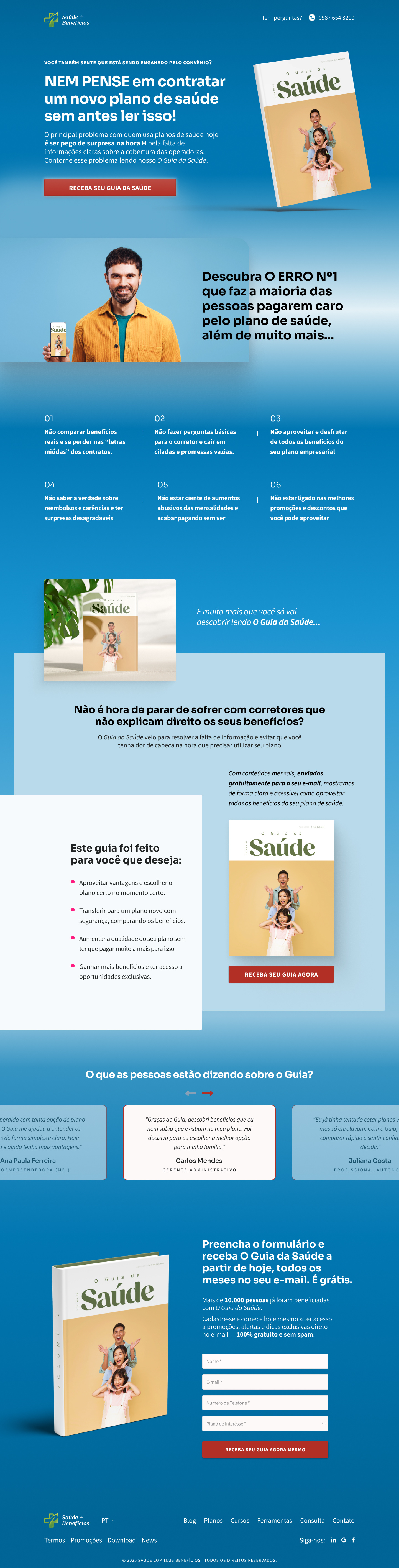 Lead Capture Landing Page – Health Campaign benefits branding capture conversion copywriting design figma funil graphic design health healthcare interface landingpage layout leads saude typography ui ux web