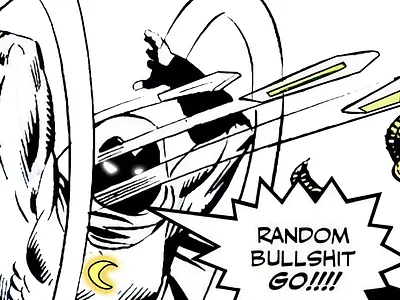 Moon Knight graphic design illustration