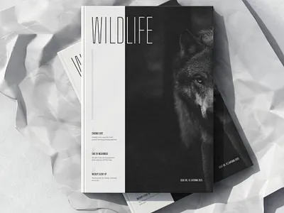 Wild Life – Magazine Cover Design animals book branding cover graphic design life magazine photography print typography wild