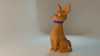 Cat Figure in Blender 3d blender blender 3d cat cat figure design graphic design motion graphics orange cat sculpting ui video
