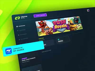 Creator Platform Dashboard - SaaS analytic platform analytic tracking api development campaign builder campaign management campaign management dashboard campaign management tools creator marketplace saas crm dashboard crm website data management data platform data scraping influencer management influencer marketing platform influencer platform public agency profiles ragebite saas dashboard
