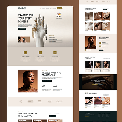 Jewelry Store Website 3d animation cleandesign digitalsolutions ecommercedesign jewelrybrand jewelrywebsite luxurywebsite modernwebsite motion graphics onlinestore responsivedesign ui webdesign