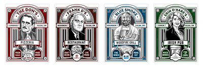 Vintage Restaurant Pub Promotion Concept Campaign Posters design engraving graphic design illustration illustrator poster pub restaurant retro tulsa vector vintage woodcut