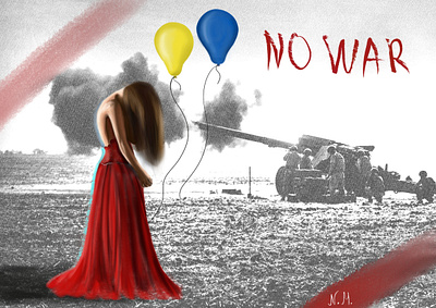 #NO #WAR art illustration