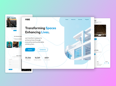 Construction business website branding construction business website graphic design landing page design ui ux website ui design