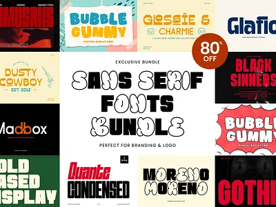 Sans Serif Fonts Bundle brand identity brand logo branding custom font service design font font bundle fonts free free font illustration logo logo type sans serif sans serif bundle type type design typeface typography ui
