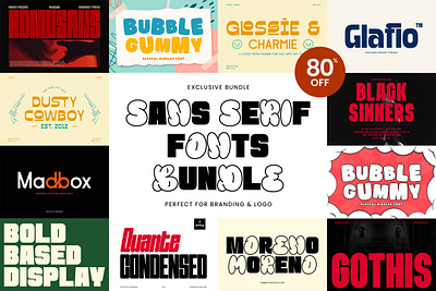 Sans Serif Fonts Bundle brand identity brand logo branding custom font service design font font bundle fonts free free font illustration logo logo type sans serif sans serif bundle type type design typeface typography ui