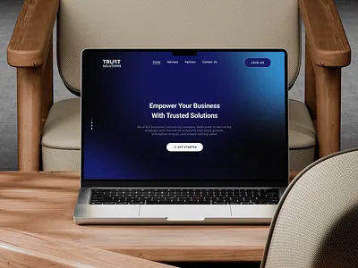 Trust Solutions - Landing Page Desktop/Web UI blue branding daily ui dailyui design desktop page saas screen service software solution ui ux web website