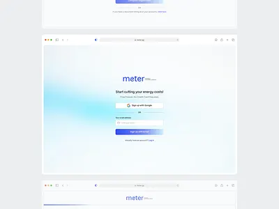meter — Create account case study company daily eddesignme el salvador energy interaction meter sign up ui design user user experience