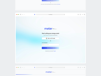 meter — Create account case study company daily eddesignme el salvador energy interaction meter sign up ui design user user experience