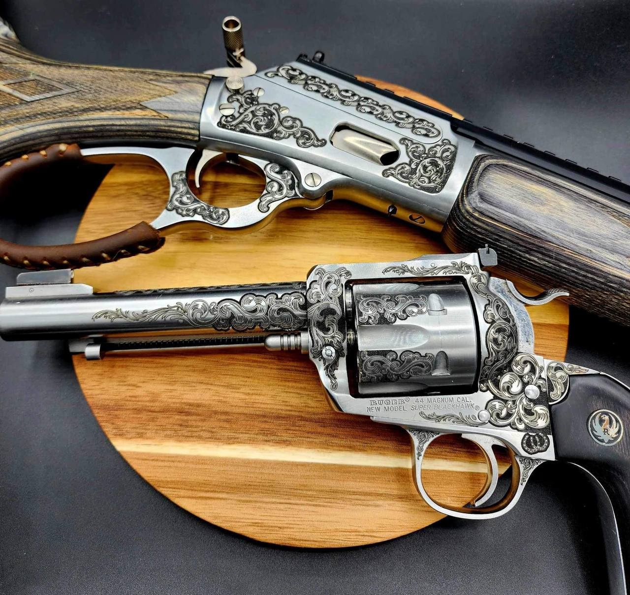 Floral design for revolver Ruger and Winchester curle pattern design design for cnc engraving fire arm graphic designer gun design laser engraving revolver rifle design ruger vector vintage weapon design winchester