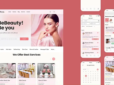 BBeauty — Digital Platform for Beauty Services animation figma mobile app ui ux web platform