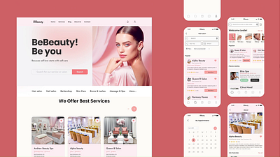 BBeauty — Digital Platform for Beauty Services animation figma mobile app ui ux web platform