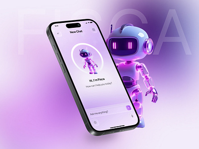 AI Chatbot Mobile App 3d ai ai chat bot app app design chat chatbot design mobile app