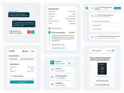 HelloGov - Passport Application Process application bento calling carrier courier crm customer support egov form government hellogov onboarding passport passport application progress shipment tracking sms step by step tracking