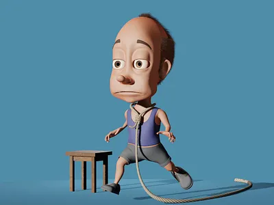 Wally the Hangman 3d 3dcartoon 3dcharacter b3d blender3d cartoon character character rigged character