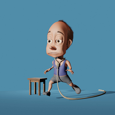 Wally the Hangman 3d 3dcartoon 3dcharacter b3d blender3d cartoon character character rigged character