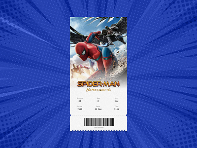 Daily UI 02- Movie ticket aestheticdesign artdirection branding conceptdesign creativedesign creativeinspiration creatives dailyinspiration design digitalart digitalillustration dribbble graphicdesign illustration inspiration posterdesign spiderman ticketdesign uidesign uxdesign