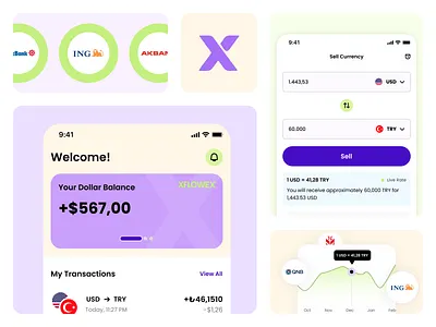 Exchange App app application exchange finance graphic design mobile moodboard ui uiux