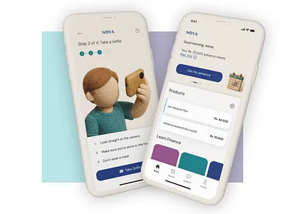 Nova Finance branding fintech interaction mobile safety trust ui ux