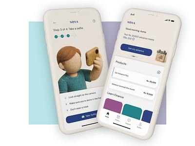 Nova Finance branding fintech interaction mobile safety trust ui ux