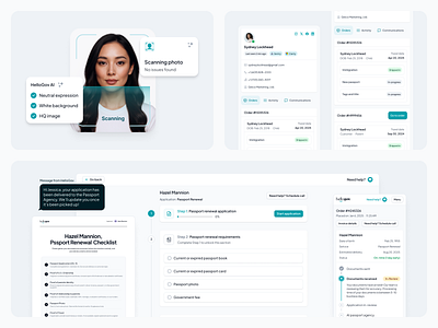 HelloGov - Admin & Customer application admin management admin portal ai ai scanning bento chat gpt checklist courier crm egov government hellogov open ai passport passport applicaiton scanner scanning sms step by step tracking