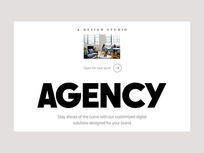 Digital Agency agency branding design grid header minimal typography ui ux web