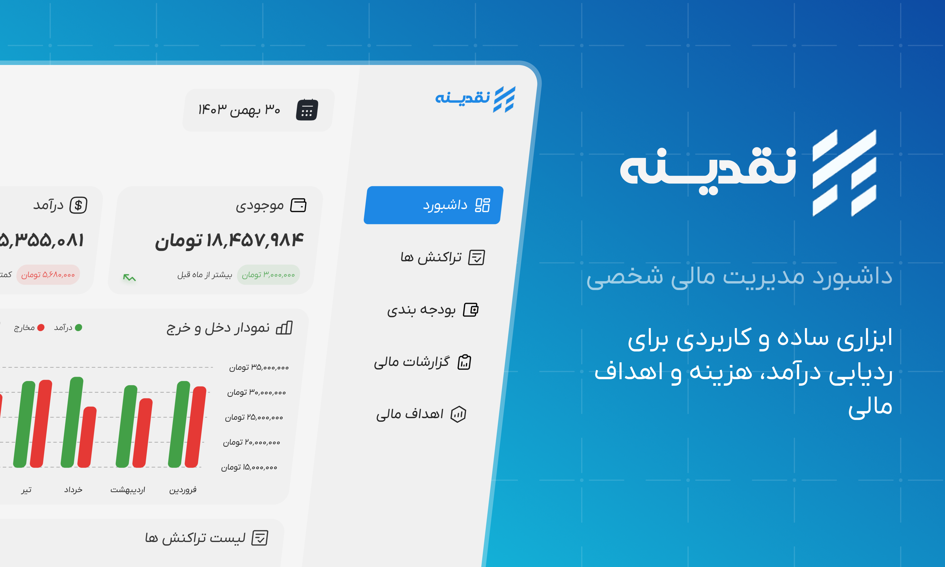 Naghdineh, Personal financial dashboard