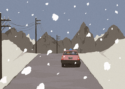 taxi adventures art illustration pictures procreate