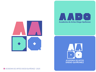 AADQ - Academia de Artes Diego Quiñonez academy art art academy artes branding dance graphic design logo logo design logotype music music school