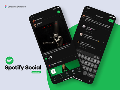 Spotify Social Case-Study app branding productdesign spotify ui ux