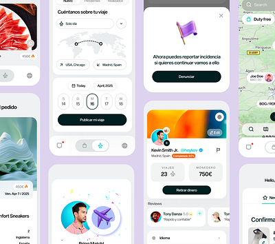Product Design app bring it clean delivery design flat ios layout match mobile product profile travel ui ui design ux web