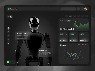 AI Crypto | Crypto Currency | Trading | Financial Dashboard | UI ai crypto ai design bitcoin crypto crypto coin crypto currency crypto platform crypto portfolio crypto trading crypto trading platform crypto wallet dashboard design ethereum finance product design trading trading platform ui ux web design web interface design