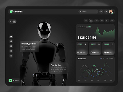 AI Crypto | Crypto Currency | Trading | Financial Dashboard | UI ai crypto ai design bitcoin crypto crypto coin crypto currency crypto platform crypto portfolio crypto trading crypto trading platform crypto wallet dashboard design ethereum finance product design trading trading platform ui ux web design web interface design