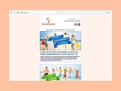 South Padre Island Email Newsletter