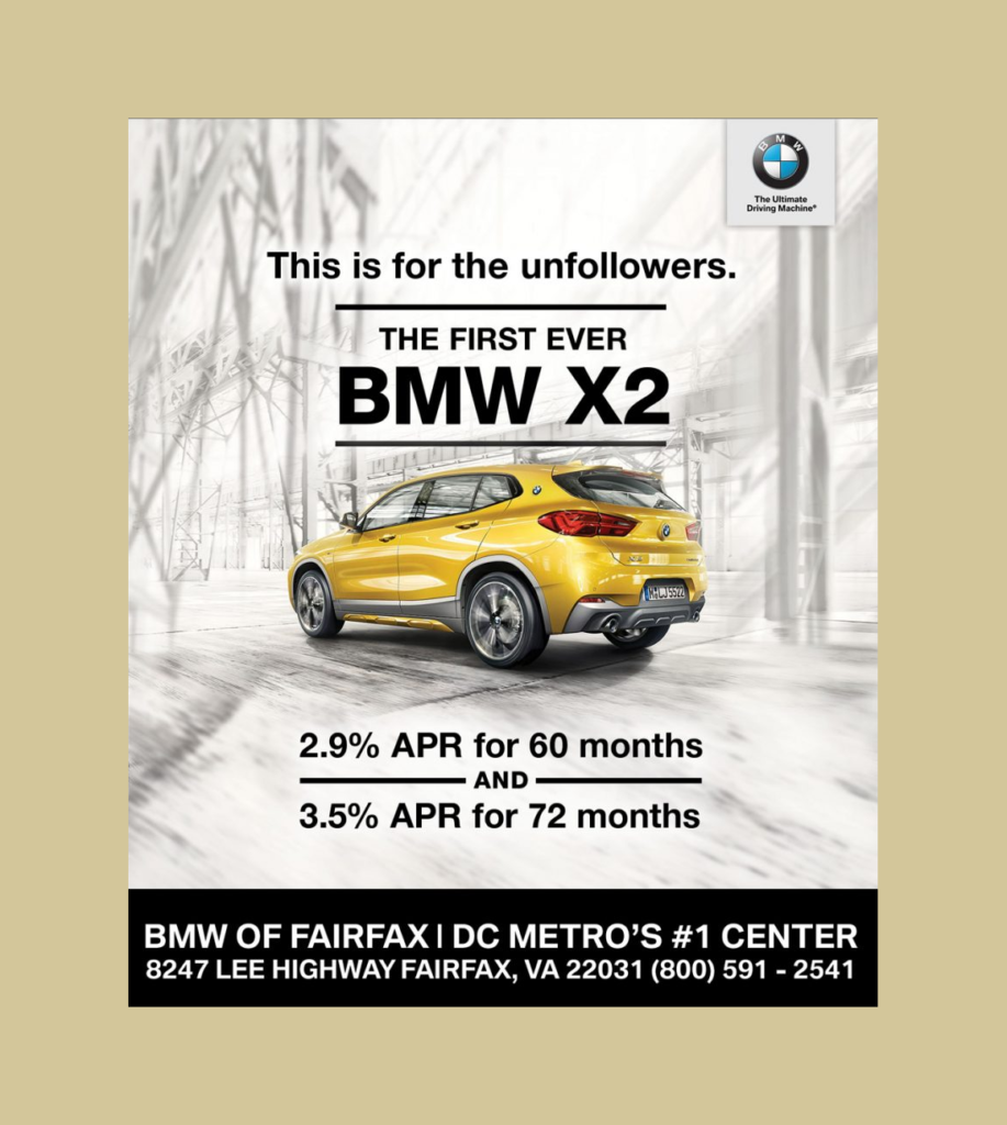 BMW of Fairfax Magazine Advertisement