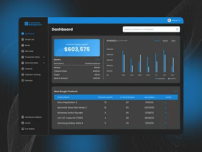 Transaction Management Dashboard Dark Theme admin admin interface admin panel analytics dark and light theme dark dashboard dashboard dashboard design interface statistics stats user dashboard