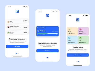 Expense Tracker App app app design budget budget app dashboard ui expense expense app expense tracker expense tracker app login mobile app mobile app design money dashboard saving app savings app statistics ui ui design welcome screen