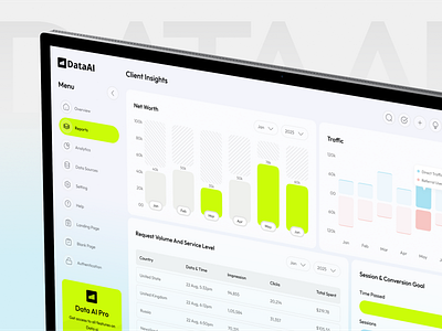 Data Analytics and Business Intelligence Platform ai analytics dashboard b2b business intelligence clean ui crm dashboard data analytics data visualization enterprise modern ui optimization product design saas software uiux web app web design