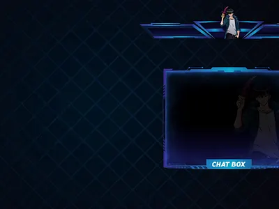 🌟 Dark-core Overlay for Twitch⚡🎮 🎨 Stallion Studio LTD anime anime style custom overlay design illustration stream setup twitch overlay