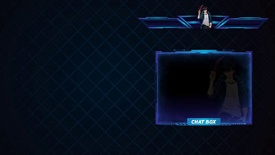 🌟 Dark-core Overlay for Twitch⚡🎮 🎨 Stallion Studio LTD anime anime style custom overlay design illustration stream setup twitch overlay