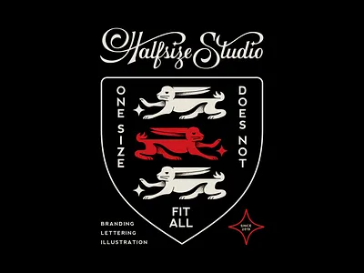 Coat of arms for 1/2size bunny coat of arms design illustration lettering